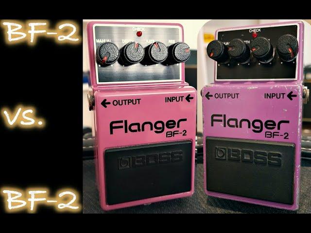 Comparison #13: Boss BF-2 Flanger (Black Label/Silver Screw vs. Green Label)