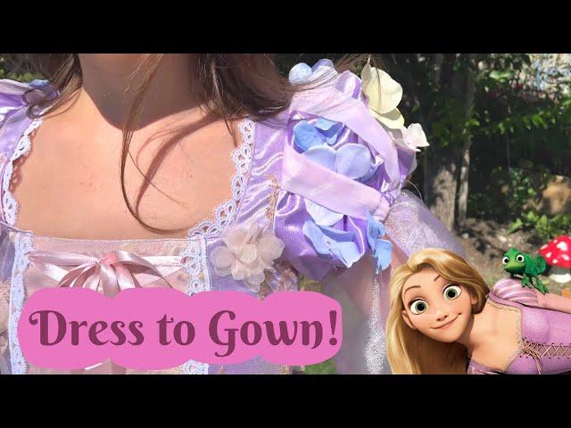 I Made Rapunzel's Dress | Turning Rapunzel's Dress into a Ballgown