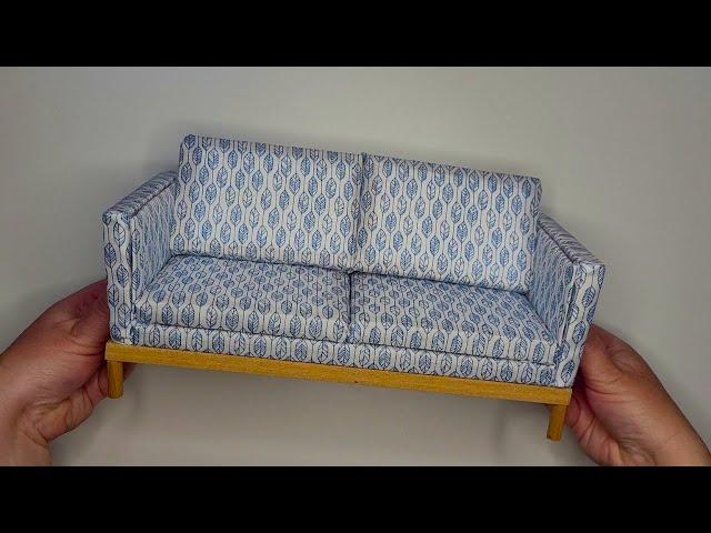 DIY Miniature Couch | Tutorial Couch | 1:6 scale | Dollhouse furniture