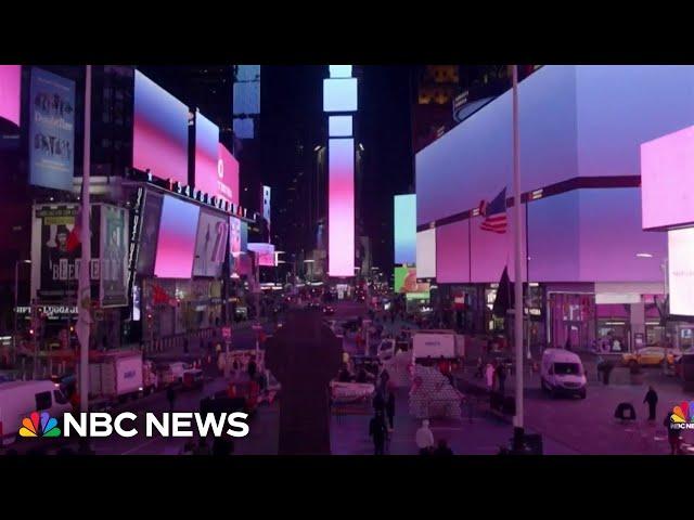 New York's Times Square transformed into huge art gallery