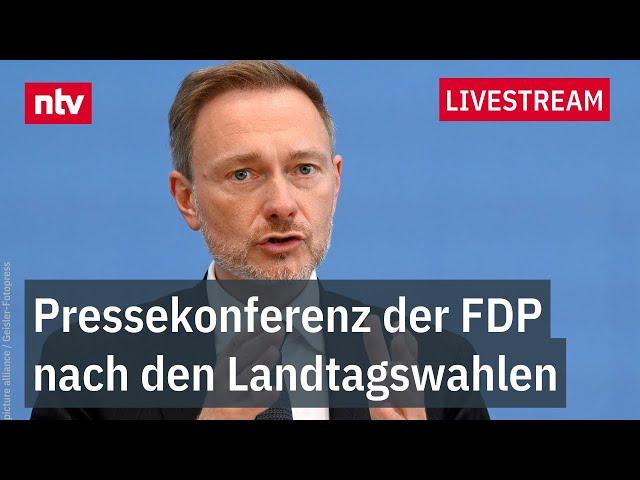 LIVE: Pressekonferenz der FDP nach den Landtagswahlen in Thüringen und Sachsen