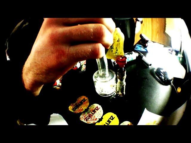 [HD] 3 Gram Slab Dab Of Green Crack Shatter On The Omni Nail