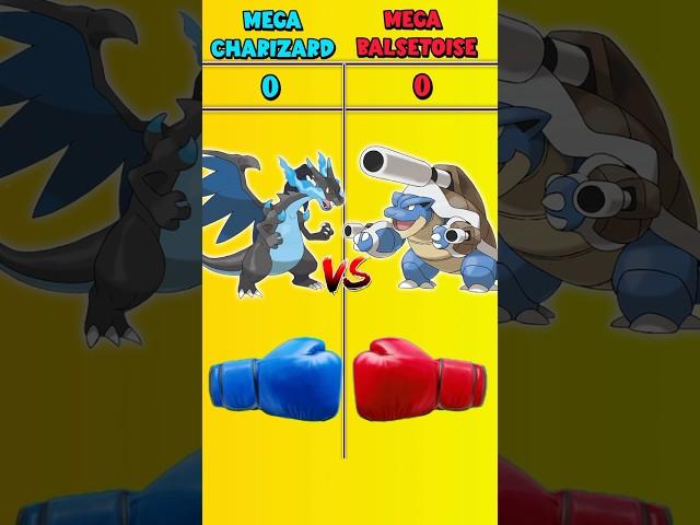 Mega Charizard vs Mega Balsetoise // Who is strongest//#shortsfeed #pokemon #shorts @PokeUltraD