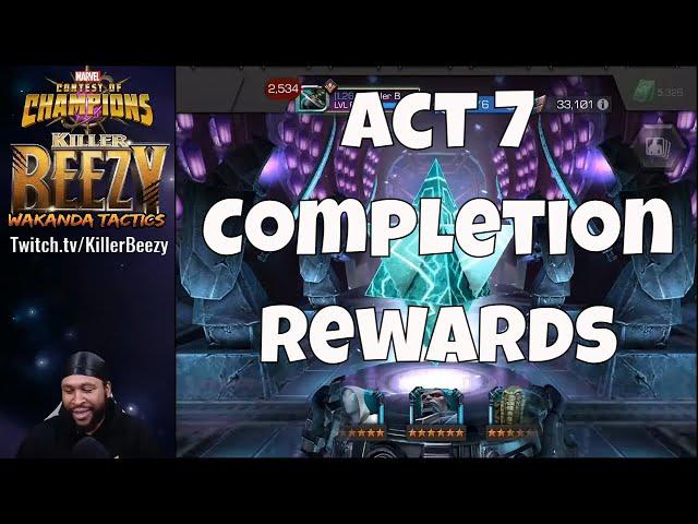 Act 7 Completion Rewards - GOD TIER ALERT  l  Marvel Contest Of Champions