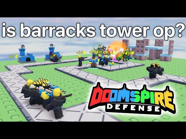 Barracks Tower Review Doomspire Defense [REWRITE] | ROBLOX