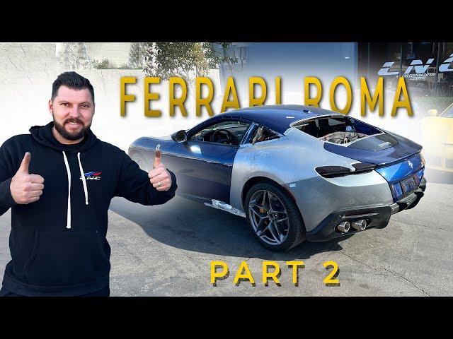 REBUILDING WRECKED 2022 FERRARI ROMA (PART 2)