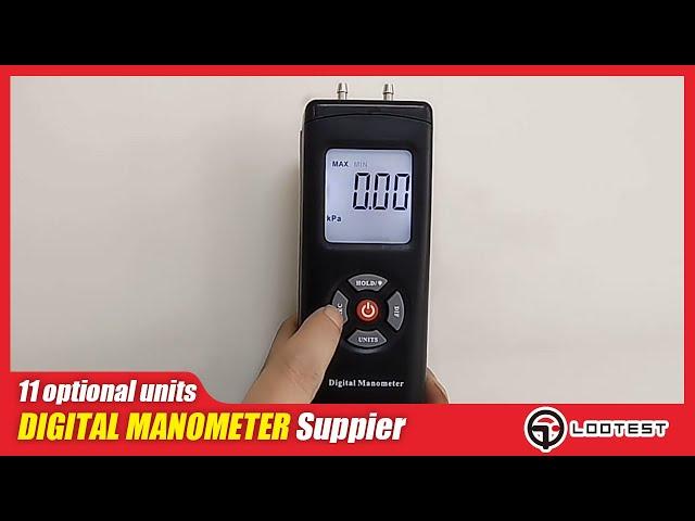 Portable Digital Manometer from LOOTEST | TL100 Digital Pressure Meter with 11 Units