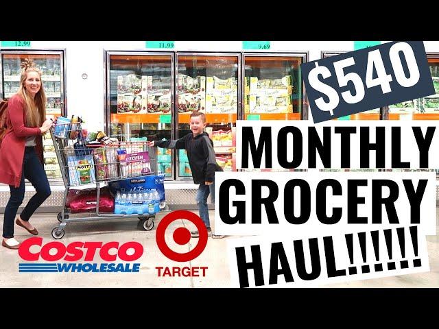 $540 MONTHLY GROCERY HAUL | SHOPPING FOR MY FAMILY OF 5 FOR ONE WHOLE MONTH!