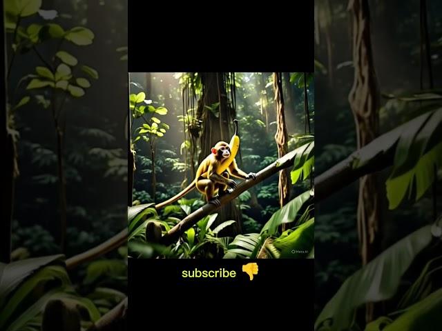 ek monkey jo kele ke jaisa dikhta hai #aishortvideo