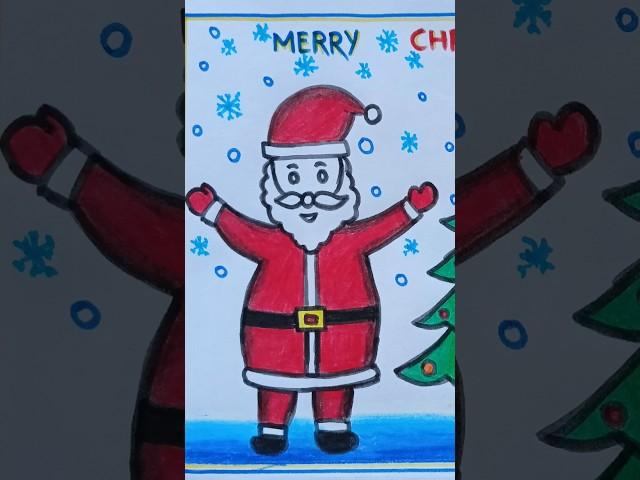 Watch Full Video In My Channel।Very Very Easy Santa Claus Drawing।Merry Christmas Drawing Easy‍