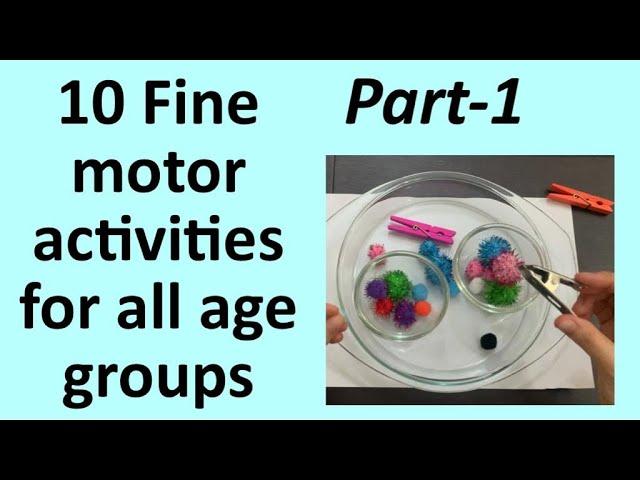 10 Fine motor activities at home Part-1 || Hand and eye coordination activities | Pre-writing skills