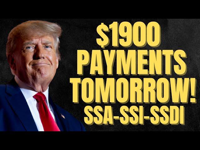 YES! $1900 Social Security Checks TOMORROW For These People | SSA, SSI, SSDI Payments