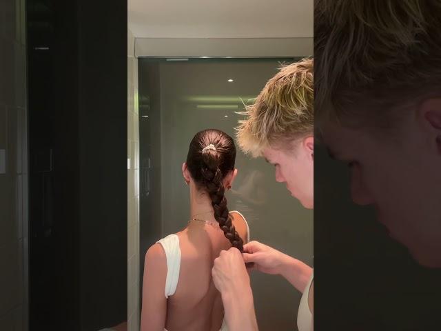 Styling my gf’s hair for a night out in Miami 