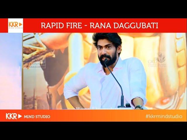 #RanaDaggubati Rapid Fire !!