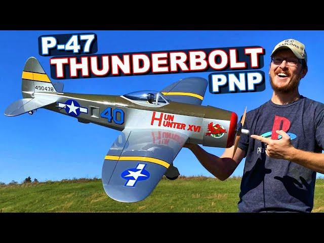 BRAND NEW WARBIRD! - Hangar 9 P-47 Thunderbolt PNP 54.8" - TheRcSaylors