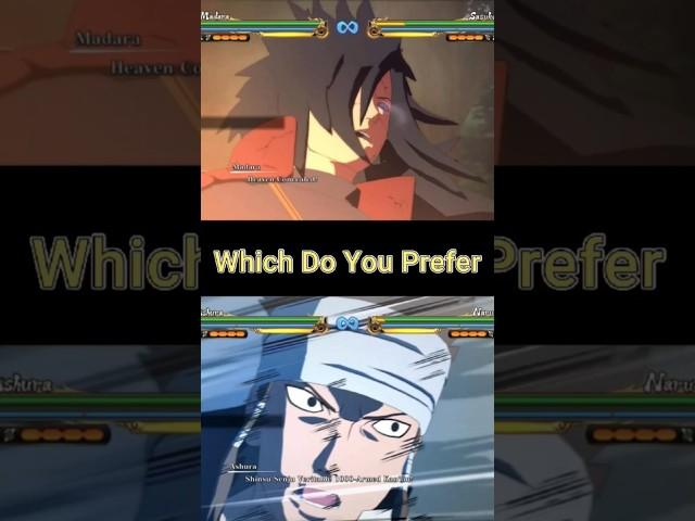 Madara Uchiha and Ashura Otsutsuki Jutsu Comparison