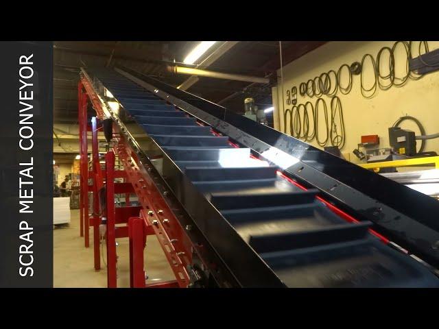 Magnetic Scrap Metal Incline Conveyor - from Royal Conveyor Solutions