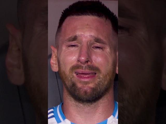 Messi EMOTIONAL After Exiting 2024 Copa Final #messi #argentina #soccer