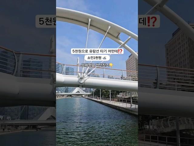 5천원으로 유람선 타기‼️️인천여행 #인천가볼만한곳 #인천 #여행정보 #유람선 #송도 #송도수상택시 #송도센트럴파크