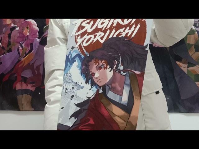 Unboxing Demon Slayer Anime peripheral Wall Art