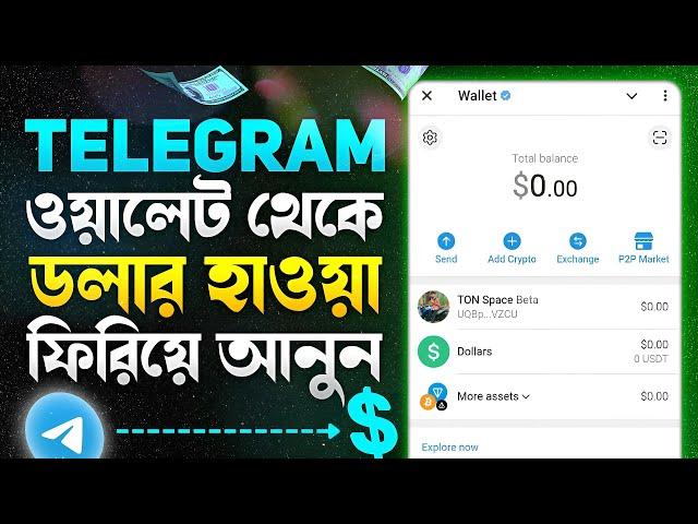 Telegram wallet USDT balance not showing | How to get back USDT in telegram wallet |