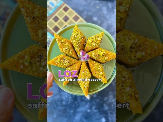 Persian Loz(saffron almond dessert) recipe in comment #persiandessert #persianfood #recipeshort