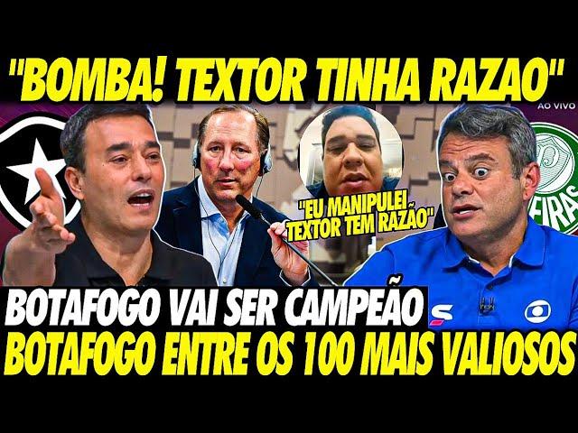 BOMBA! JOGO do BOTAFOGO foi MANIPULADO?! TEXTOR TINHA RAZÃO! MÍDIA CRAVA 2 TÍTULOS PARA o BOTAFOGO!