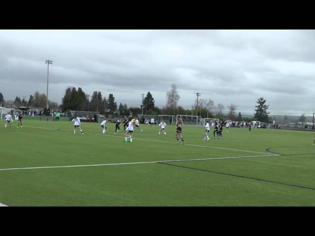 Blackhills FC G'00 - Winter 2015/16 - Game 10 - Washington Premier - Jenna Rings the Crossbar