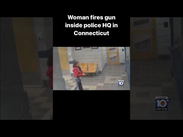 Woman fires gun inside police HQ in Connecticut