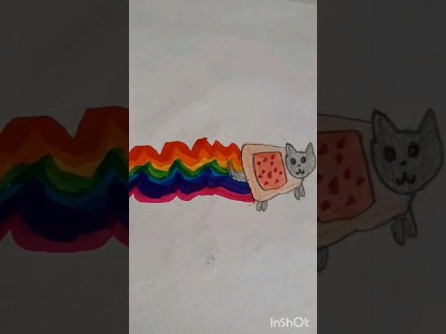 Nyan cat #nyancat #cartoon #youtubeshorts #kidsartwork #shorts #cat