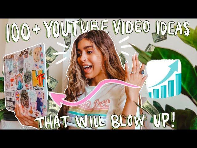 100+ YOUTUBE VIDEO IDEAS THAT WILL GO VIRAL AND GROW YOUR CHANNEL IN 2021! (How To Grow)