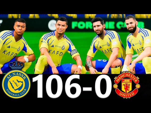 FC 25 - MESSI RONALDO NEYMAR & MBAPPE | ALL STARS | AL NASSR 106-0 MANCHESTER UNITED #fc25