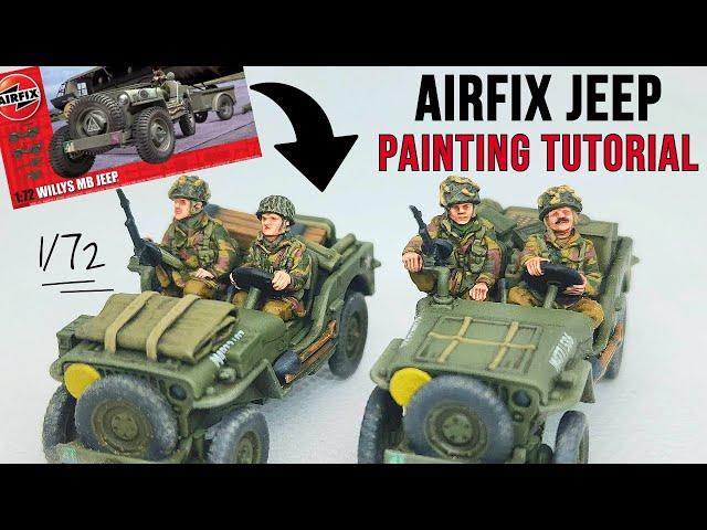 1/72 Airfix British Airborne Willys Jeep -  Arnhem - Plastic Scale Model Build and Tutorial.