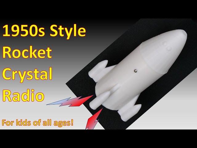 Novelty 1950s Style Crystal Rocket Radio