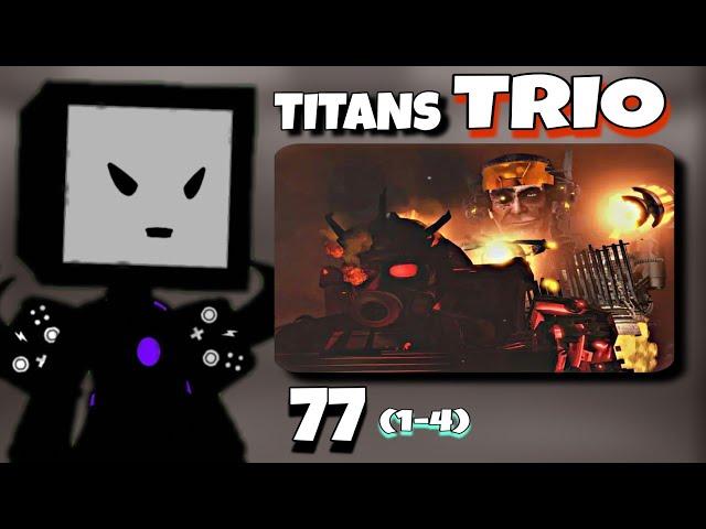 Titans TRIO - S. T. React to SKIBIDI TOILET 77 (Part 4) | Ep 77 (1-4) | Gacha React