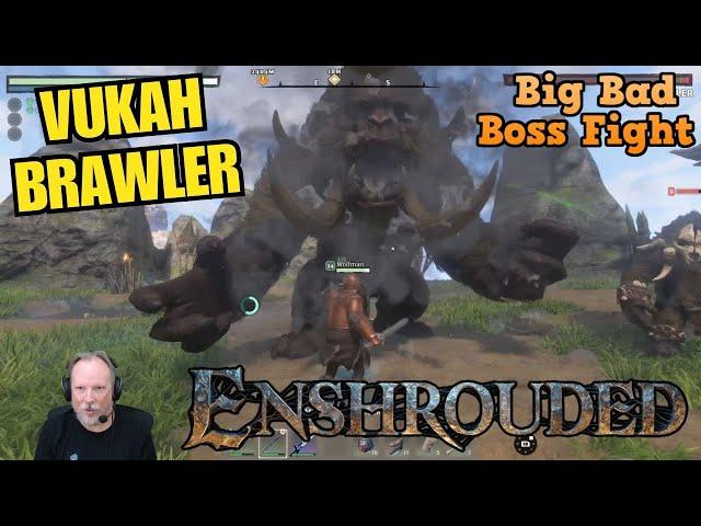 Vukah Brawler Boss Fight Clip From Enshrouded Multiplayer