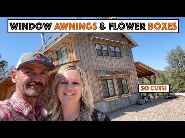 Changes To Our House: Rustic Window Awnings And Flower Boxes Look So Cute! (From Scraps)