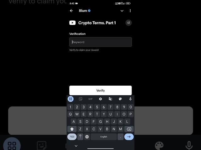 Crypto Terms. Part 1 Blum code || Blum code Crypto Terms. Part 1 #blum #code #task #crypto #airdrop