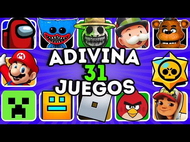 Adivina 31 JUEGOS Por La CanciónPoppy PlaytimeFnafMinecraft Zoonomaly Angry Birds️Mario️