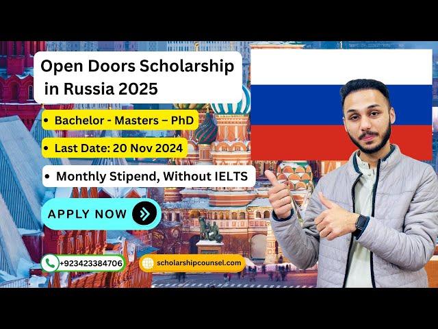 How to Apply for Open Doors Scholarship in Russia 2025 | Apply for Russian Scholarship 2025 #russia