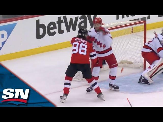 Tempers Flare As Hughes And Aho Get Heated And Drop Gloves In Game 3