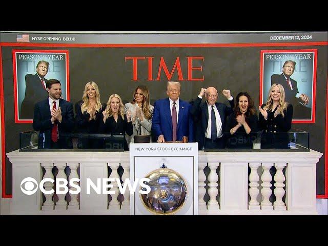 Trump rings opening bell, New Jersey residents demand drone answers, more | CBS News 24/7