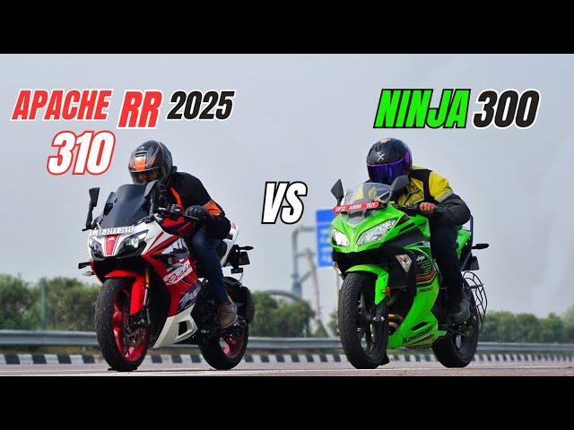 2025 Tvs Apache RR310 Vs 2024 Kawasaki Ninja 300 Drag Race | First on Youtube 