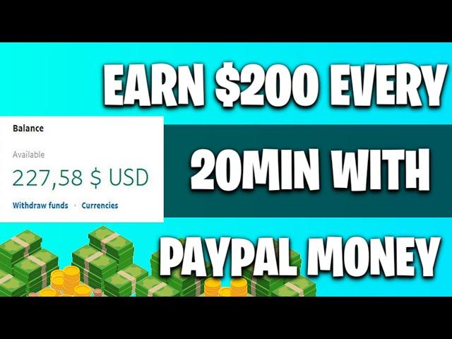 Earn $200 Every 20 Minutes(FREE Paypal Money)!!