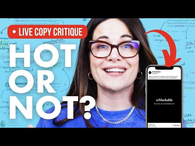 LIVE Copy Critique - How To Write Insanely Better Headlines, Ads and Subject Lines