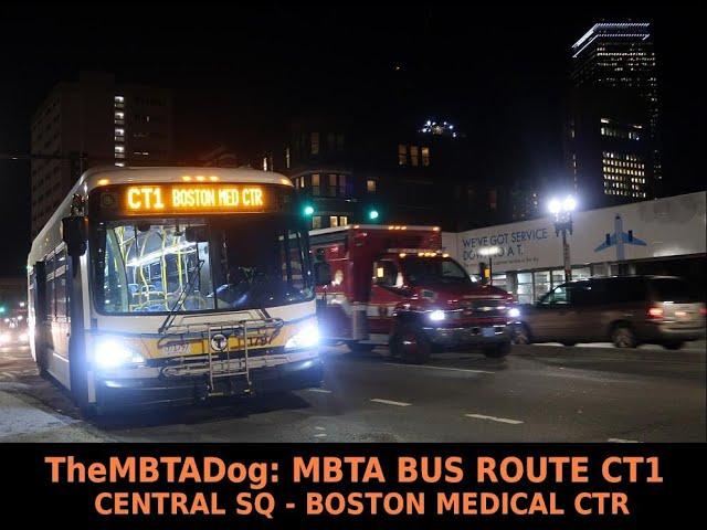 TheMBTADog: MBTA Bus CT1 Ride: Central Square to Boston Medical Center (Limited Stops)