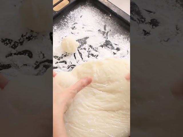 Picking off a Mochi rice cake #mochi #mochicake making mochi #mochirice #homemadefood