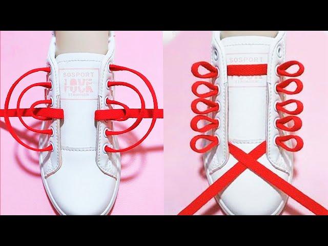 24 Ways to tie your shoelaces, How to tie shoelaces, shoes lace styles, #shoelace #shorts #viral