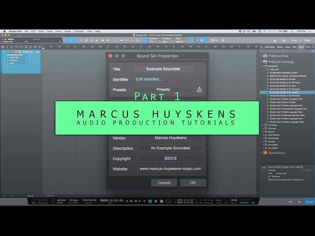 Working With The Sound Set Builder In PreSonus Studio One - Part 1