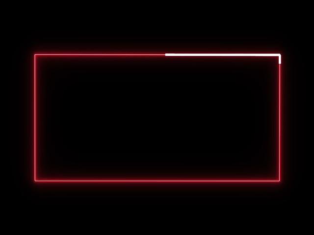 Glowing frame black screen | Neon light border | Frame template video background